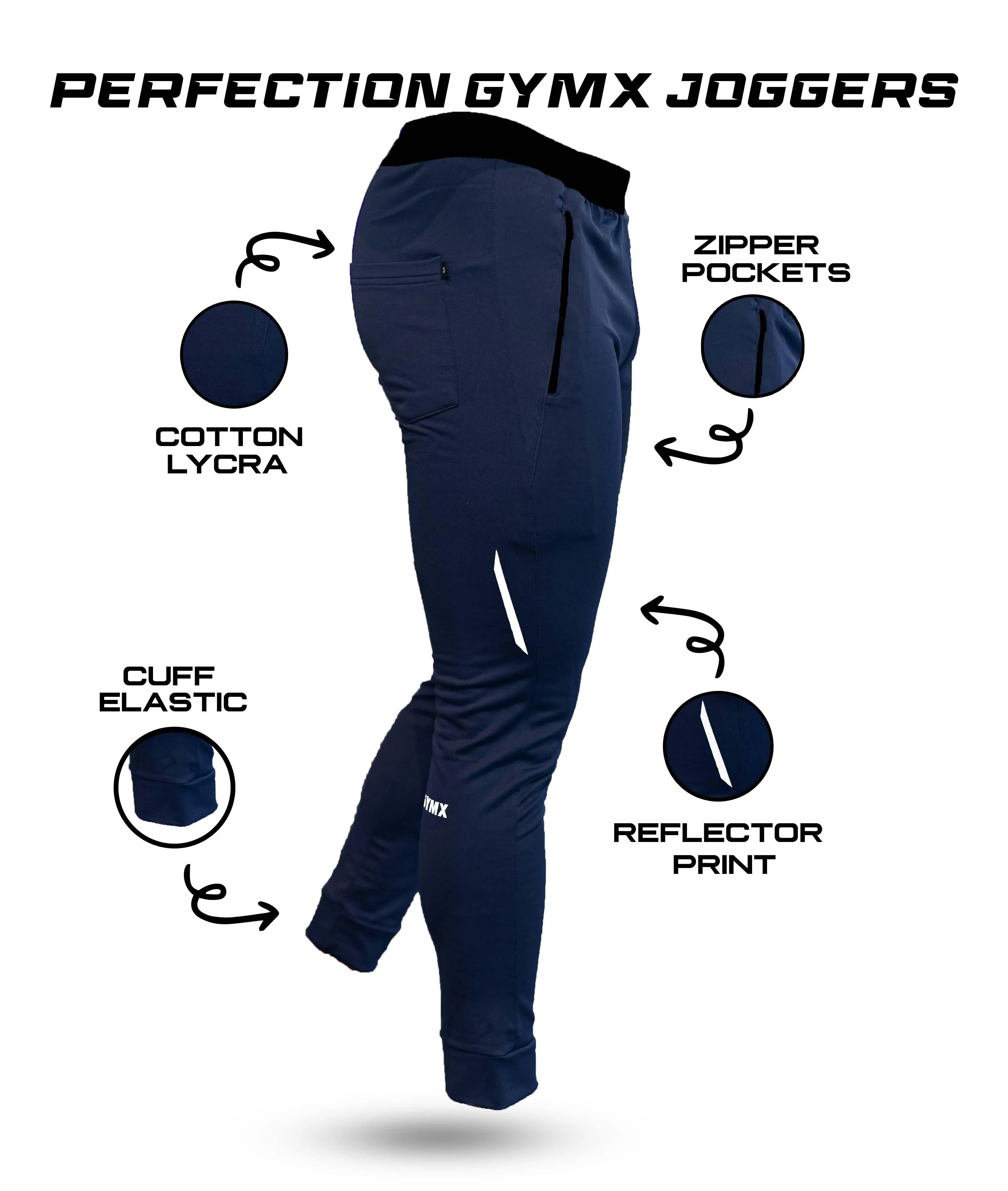 101 Perfection GymX Joggers: Navy Blue