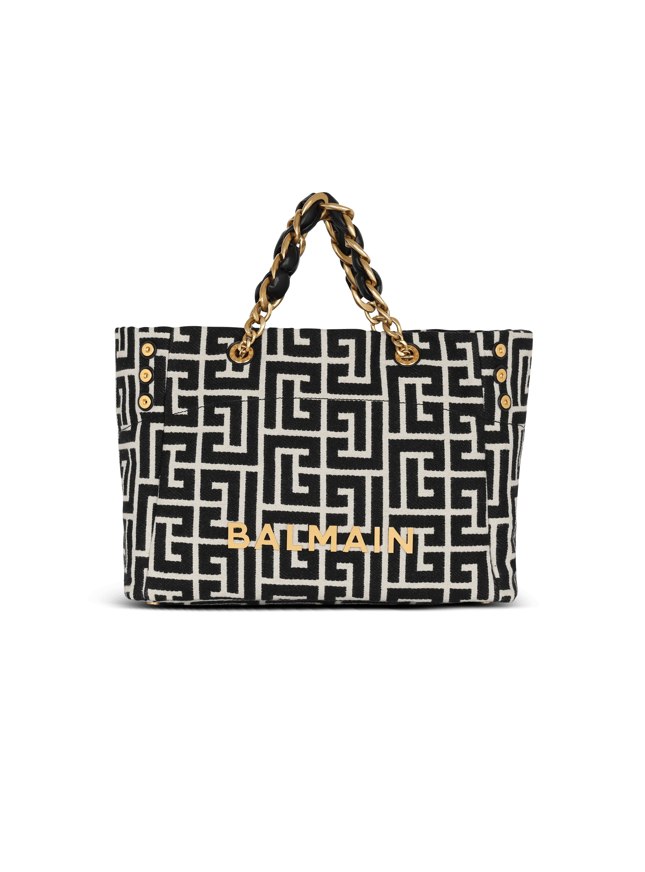 1945 Soft tote bag in jacquard fabric with monogram