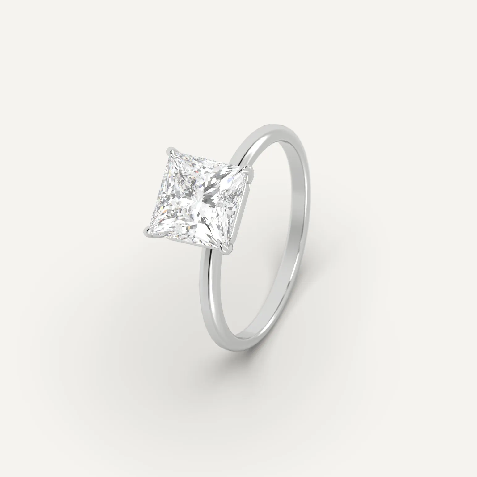 2 carat Princess Cut Diamond Ring