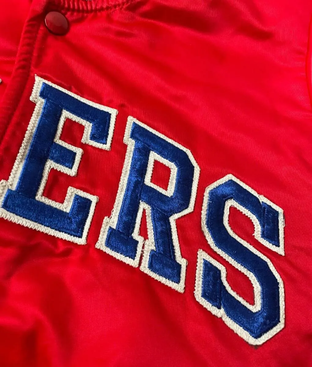 76ers Starter Red Bomber Jacket - Sixers Bomber Jacket