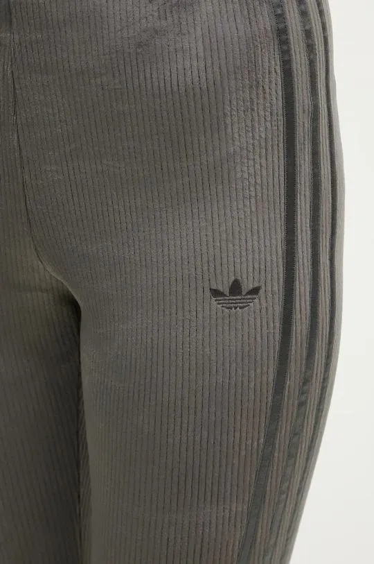 adidas Originals joggers Femme Galore Rib Flared Legging gray color smooth JN3024