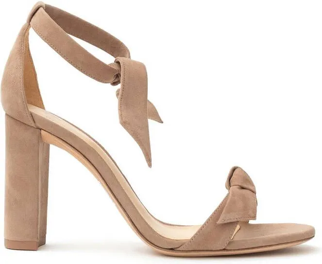 Alexandre Birman Clarita tie strap 90mm sandals Neutrals