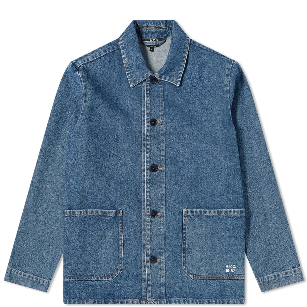 A.P.C. Kerlouan Denim Chore JacketLight Blue