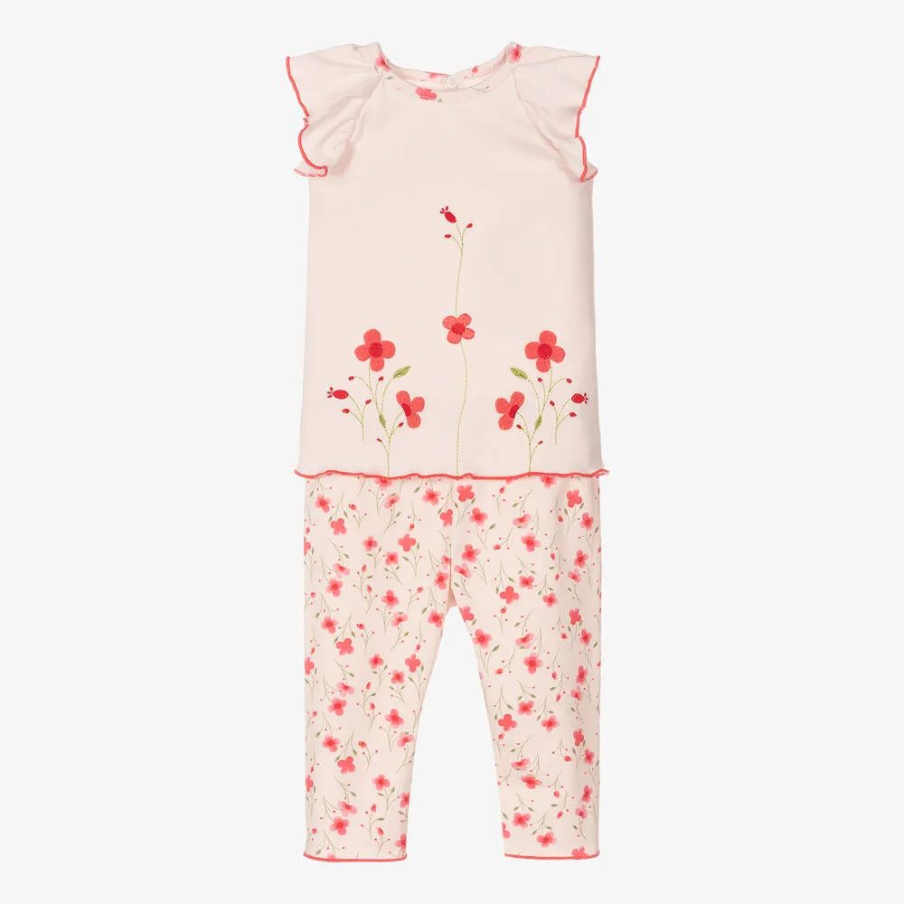 Baby Girls Pink Leggings Set