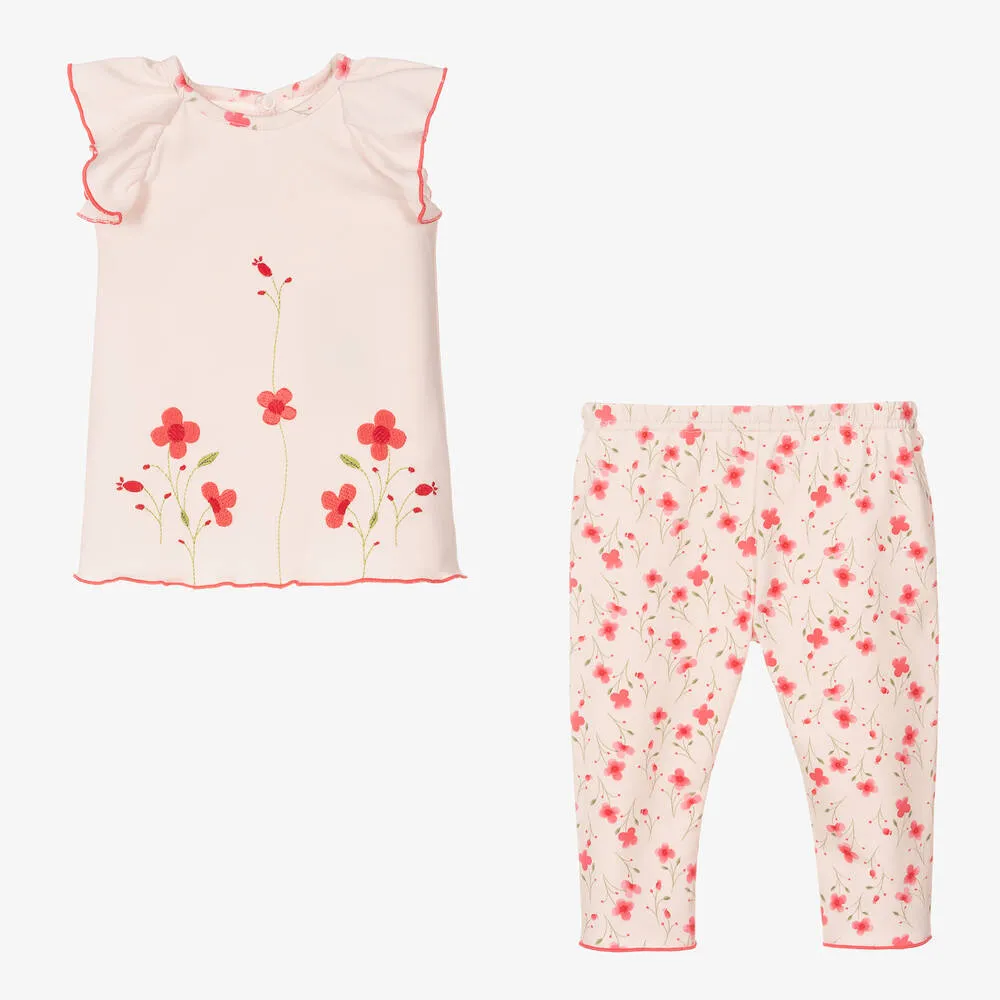 Baby Girls Pink Leggings Set