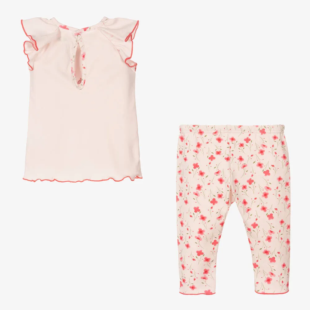 Baby Girls Pink Leggings Set