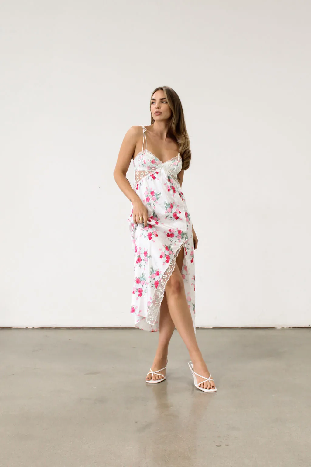 Babys Breath Midi Slip Dress by For Love & Lemons