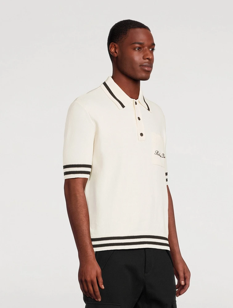 BALMAIN Signature Cotton-Blend Polo Shirt