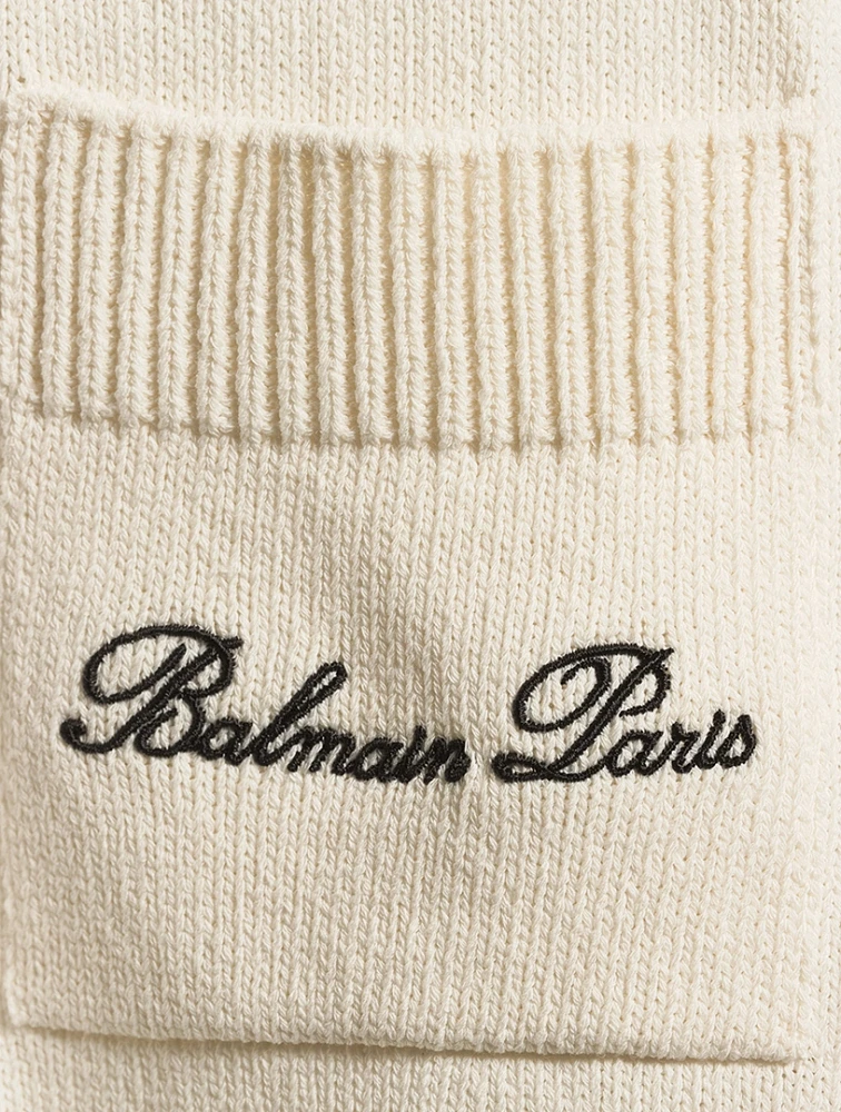 BALMAIN Signature Cotton-Blend Polo Shirt