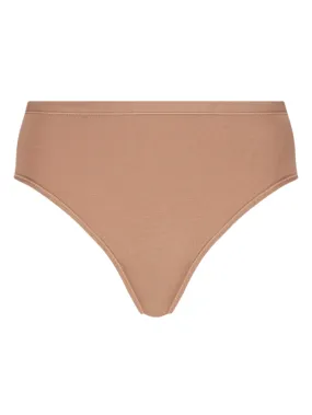 beYOUtiful - Slip alto in cotone elasticizzato extra fine - Nougat Bipack