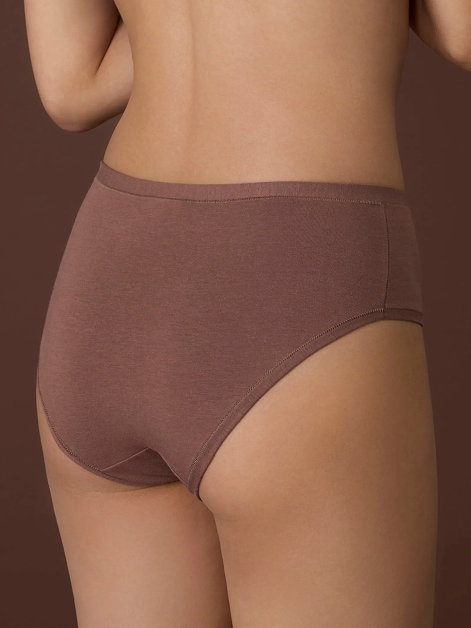 beYOUtiful - Slip alto in cotone elasticizzato extra fine - Nougat Bipack