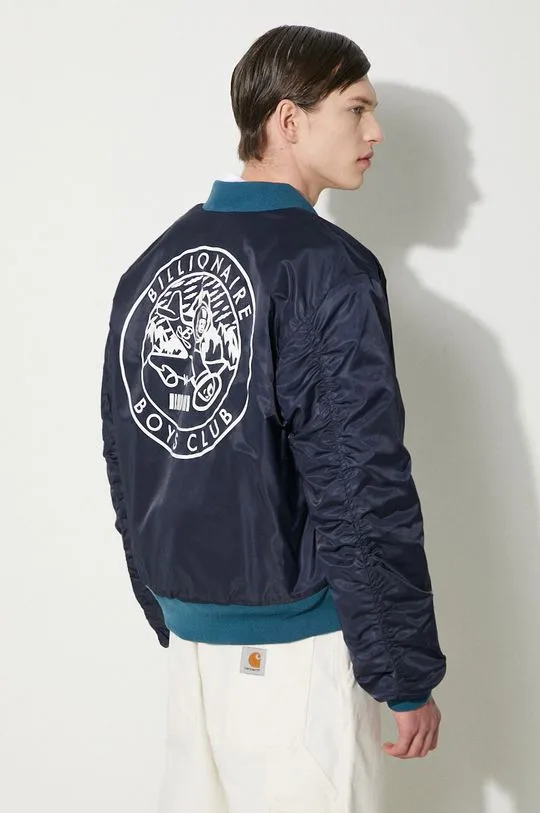 Billionaire Boys Club bomber jacket Outerbanks Bomber men’s navy blue color B24202