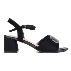 Black elegant high-heeled sandals by Sergio Leone