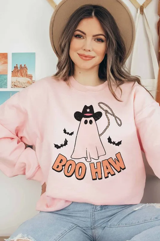 BOO HAW GRAPHIC SWEATSHIRT PLUS SIZE