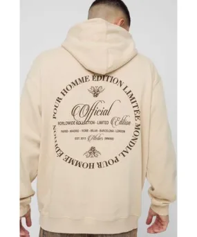 boohoo Mens Washed Official Printed Hoodie