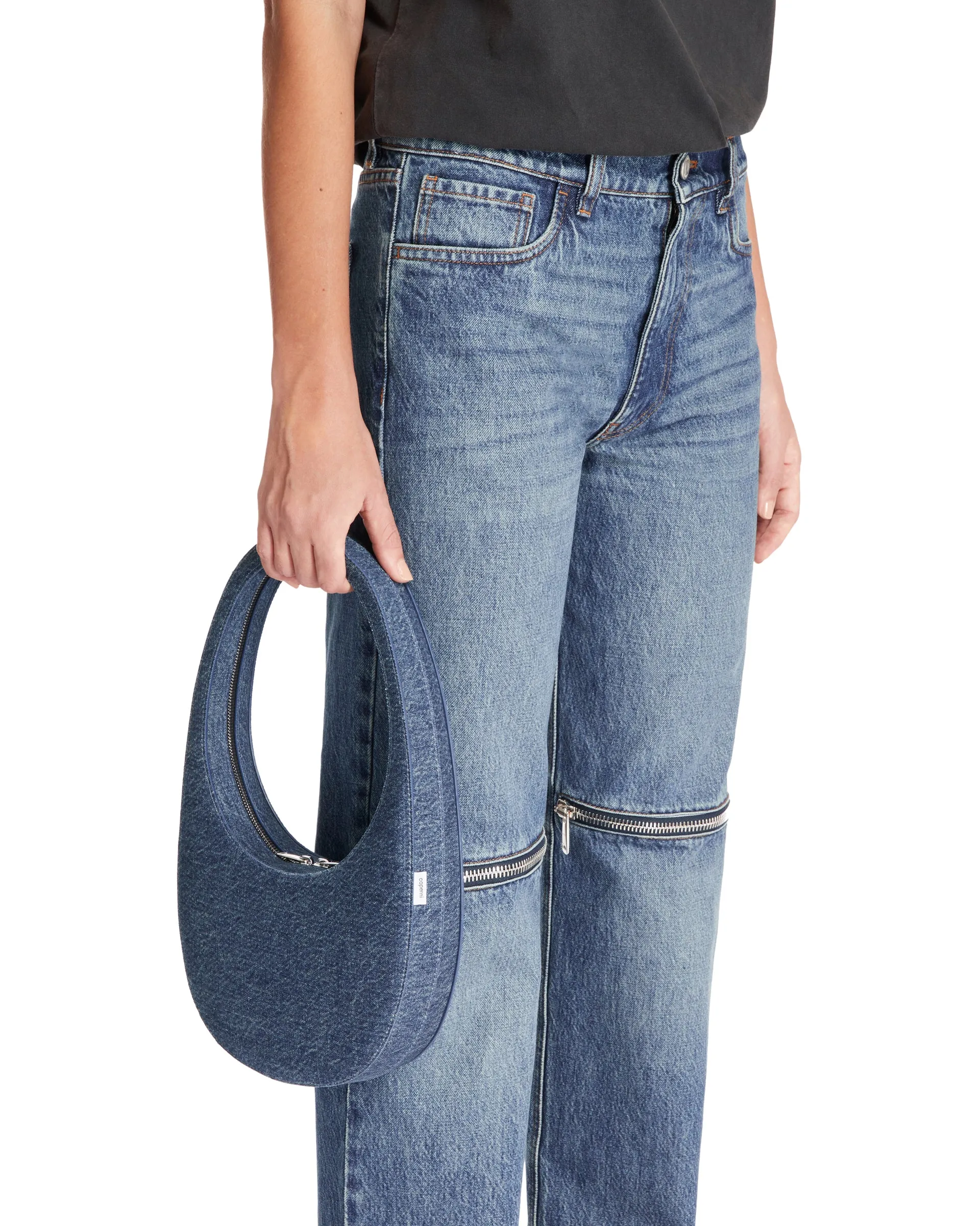 Borsa Swipe In Denim Blu