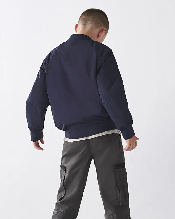 Boys navy bomber jacket