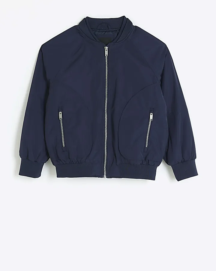 Boys navy bomber jacket