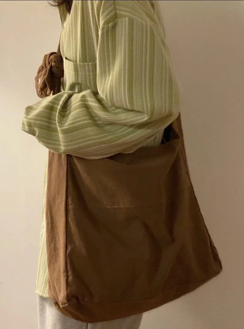 BROWN SHOULDER MESSENGER BAG