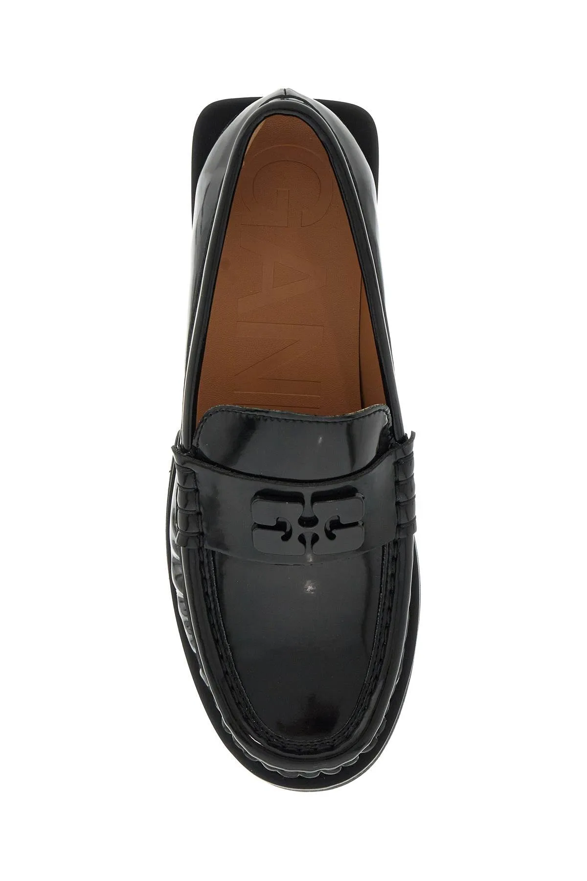 butterfly logo loafers S2635 BLACK