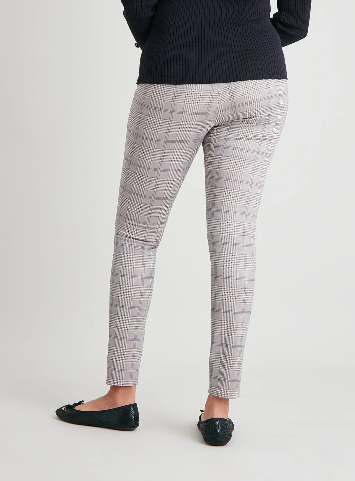 Buy Grey Check Print Leggings - 14 | Leggings | Tu