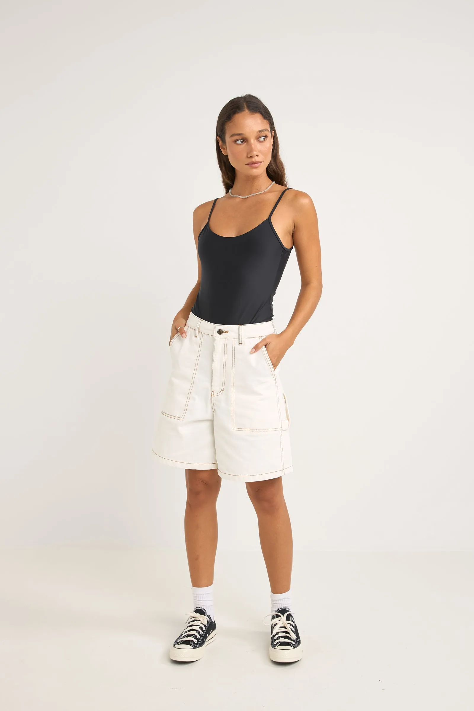 Camilla Carpenter Jorts Ivory