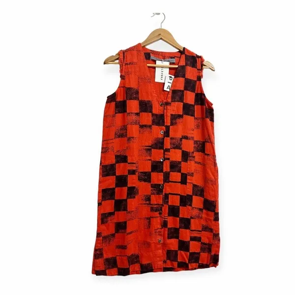 Check Print Tank Dress