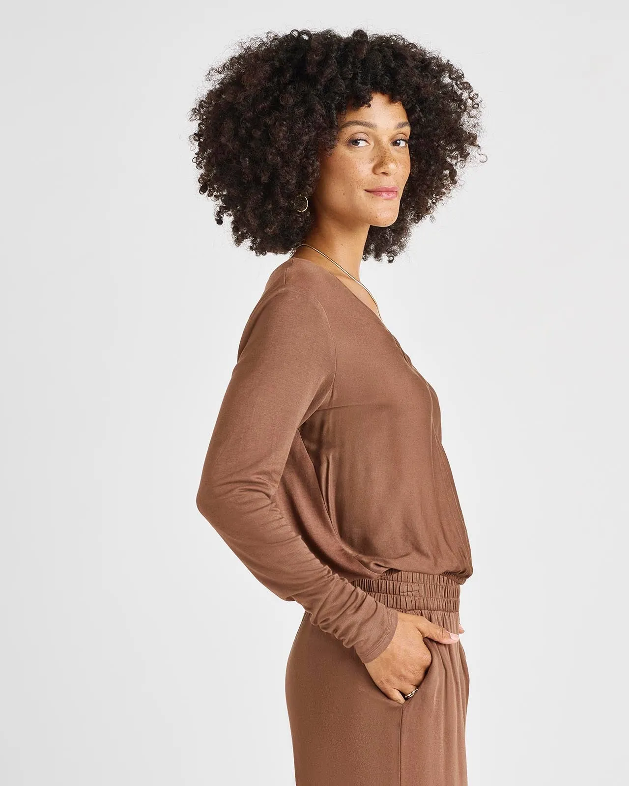 Chelsea Long Sleeve Surplice Top