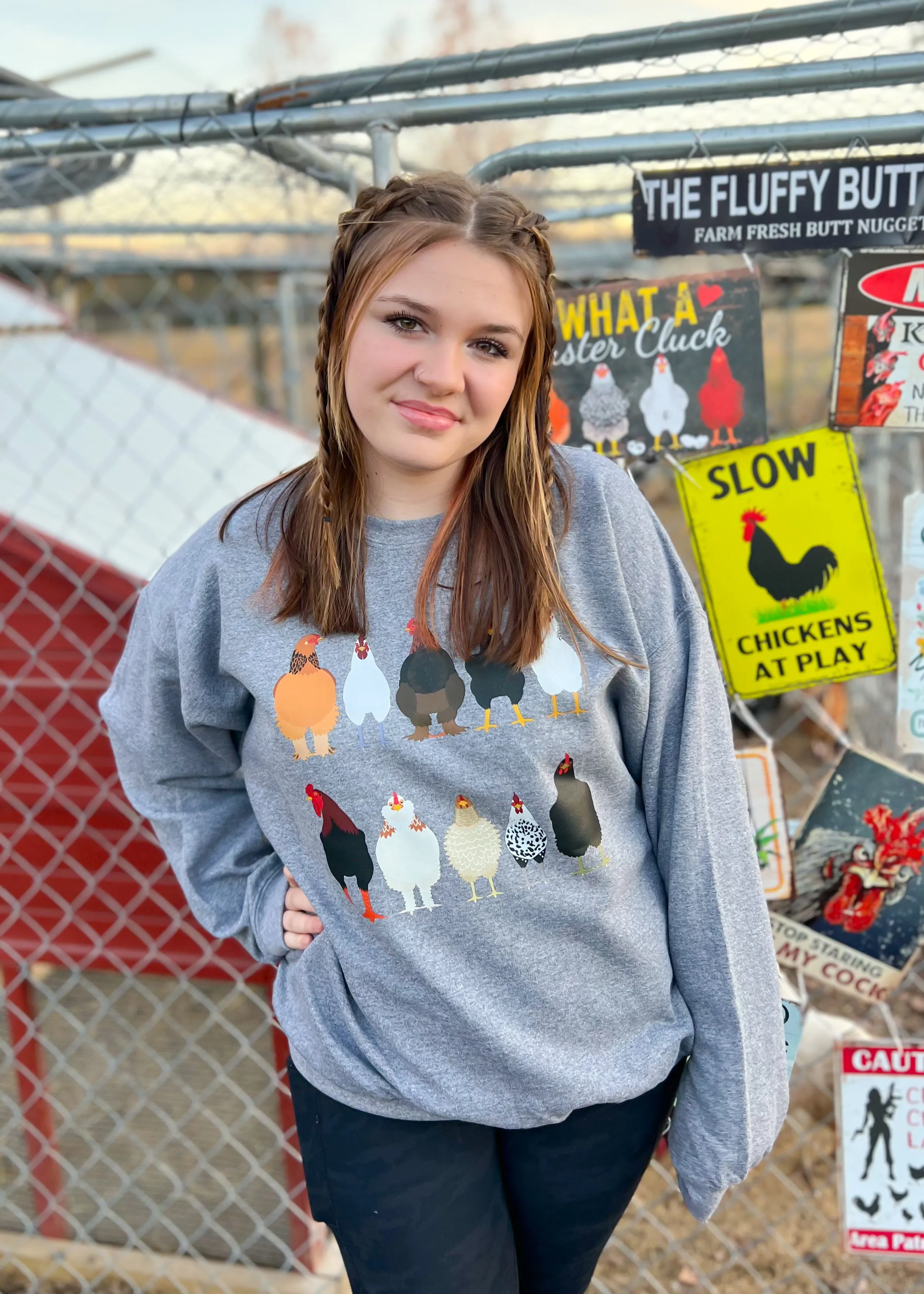 Chicken Lover Sweatshirt | Charcoal