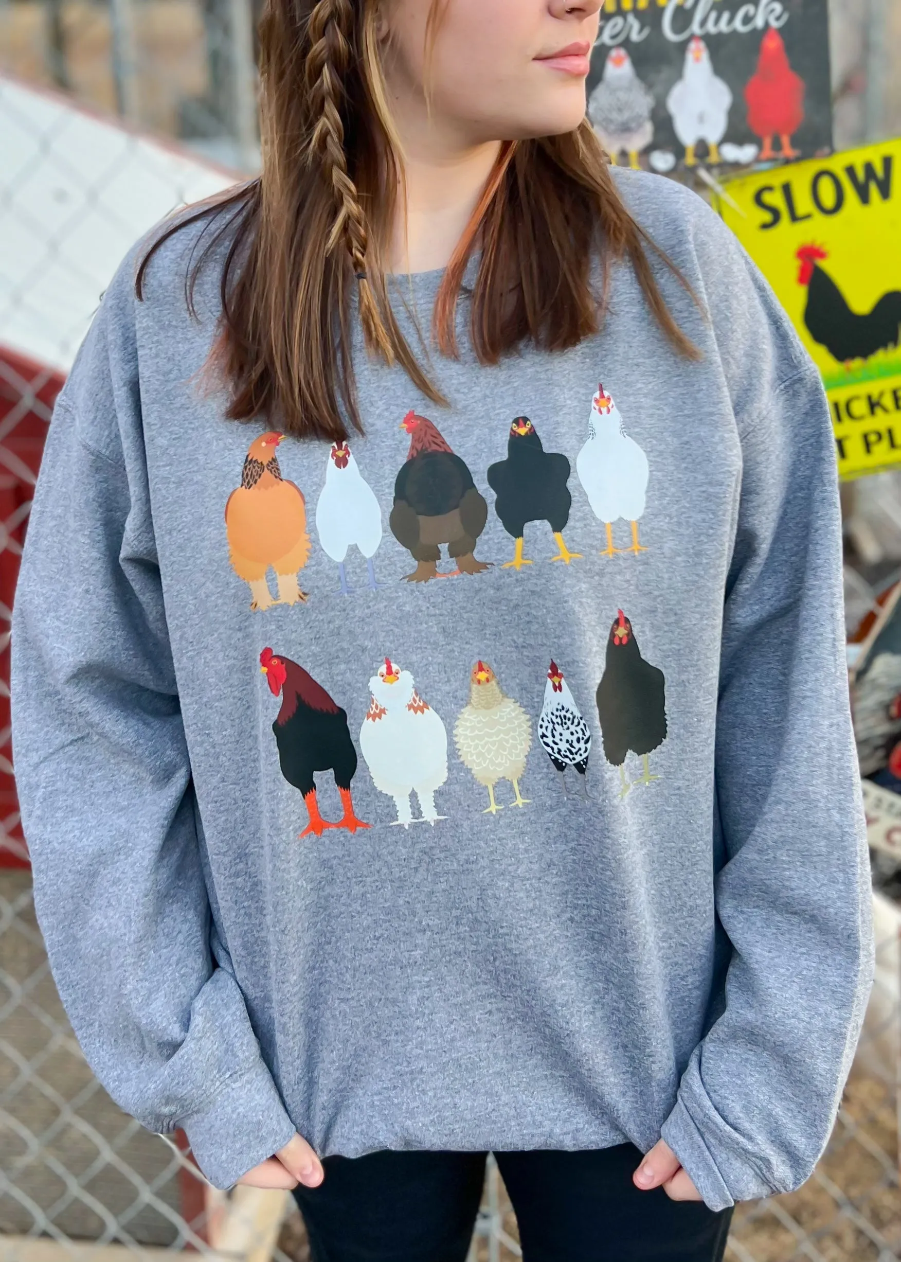 Chicken Lover Sweatshirt | Charcoal