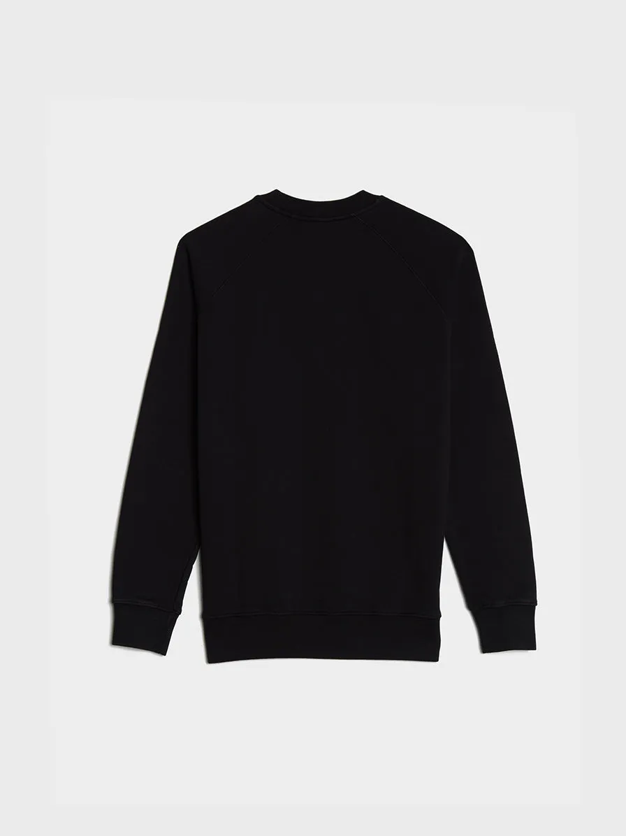 Chillax Fox Patch Classic Sweatshirt, Black