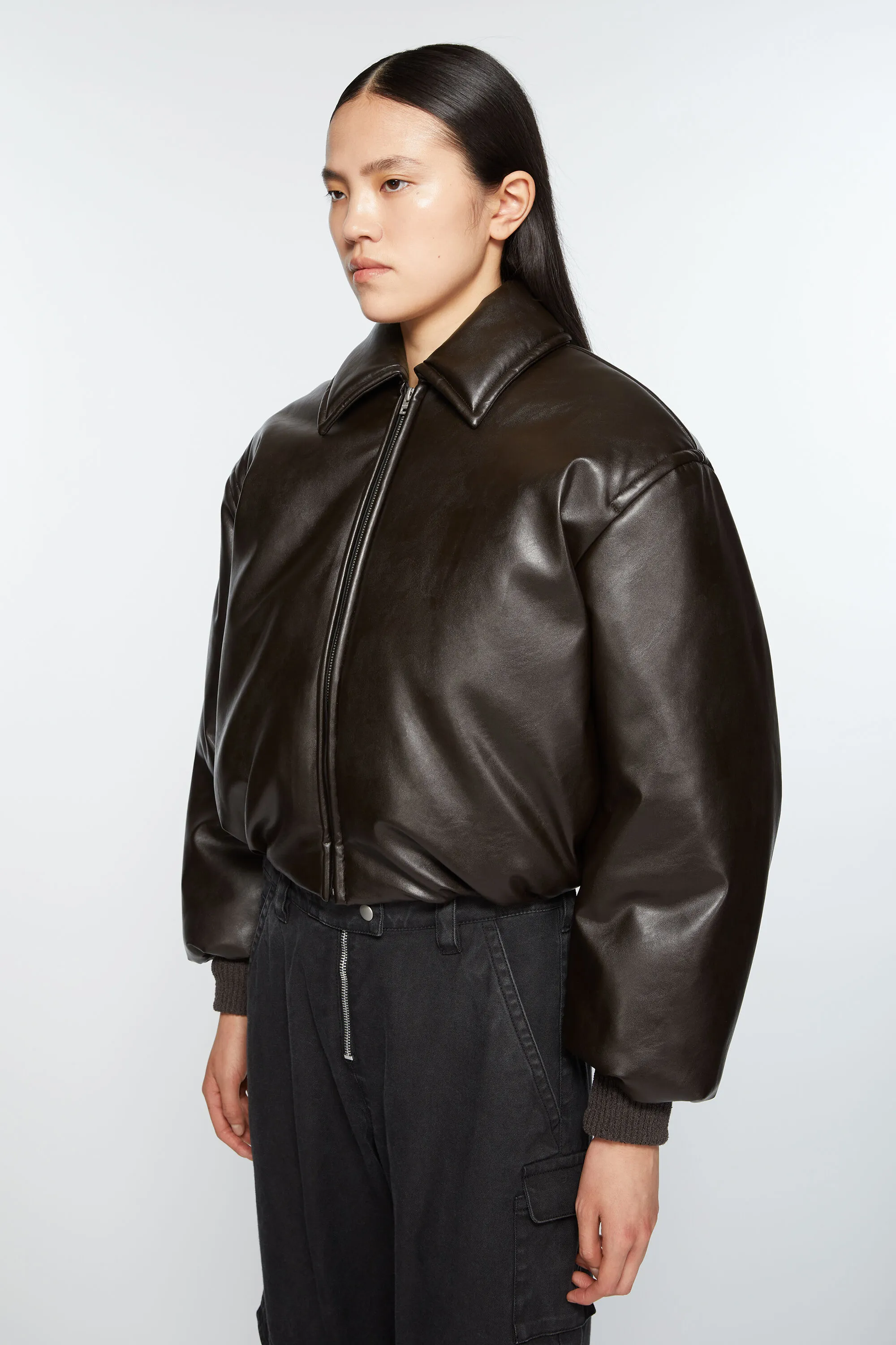 Coated bomber jacket