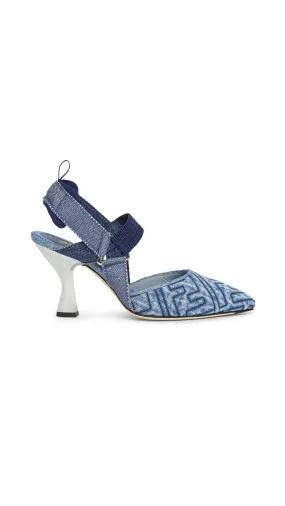 Colibrì Denim Slingbacks - Blue