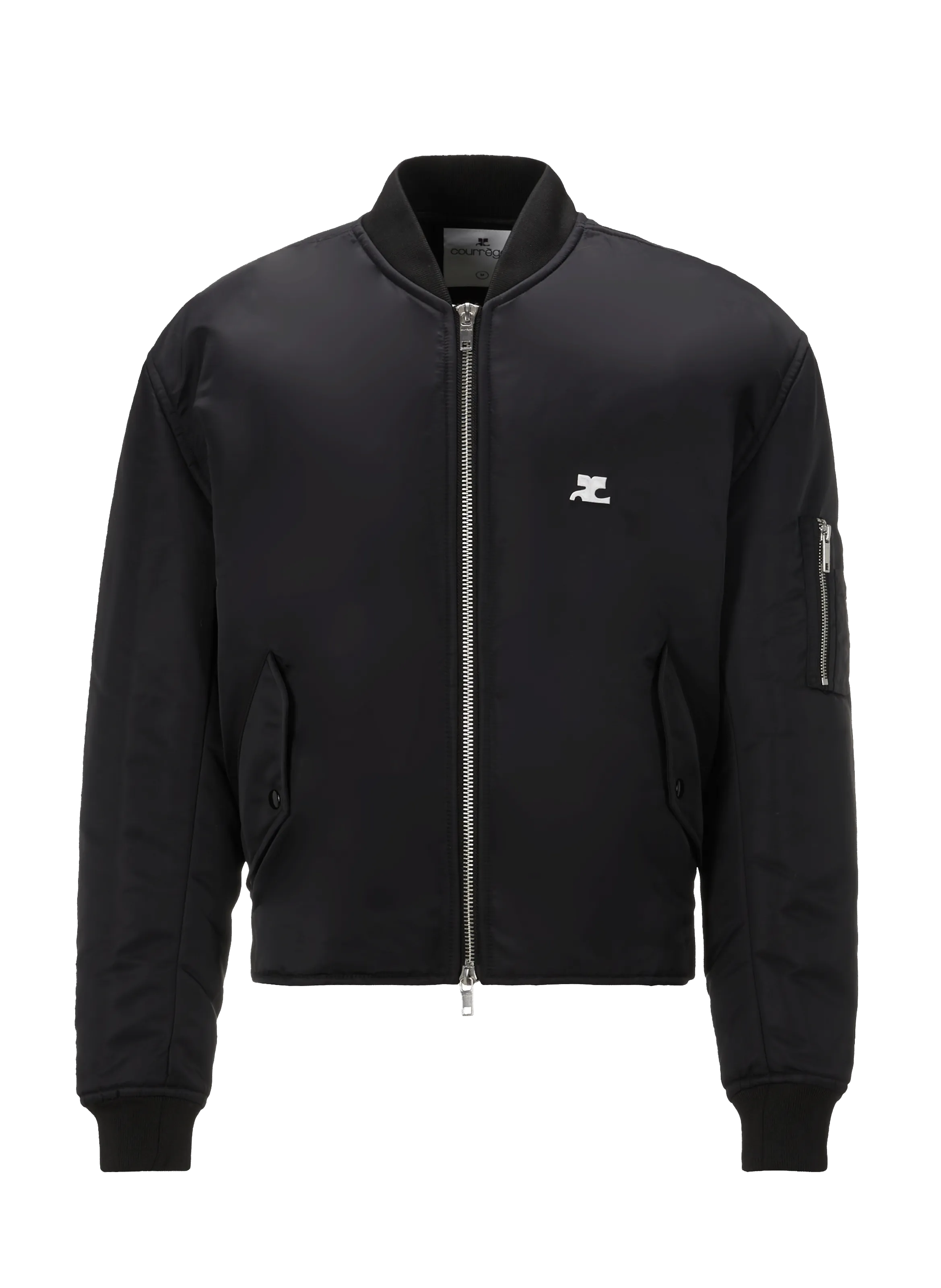 COURRÈGES  Bomber jacket with logo - Black