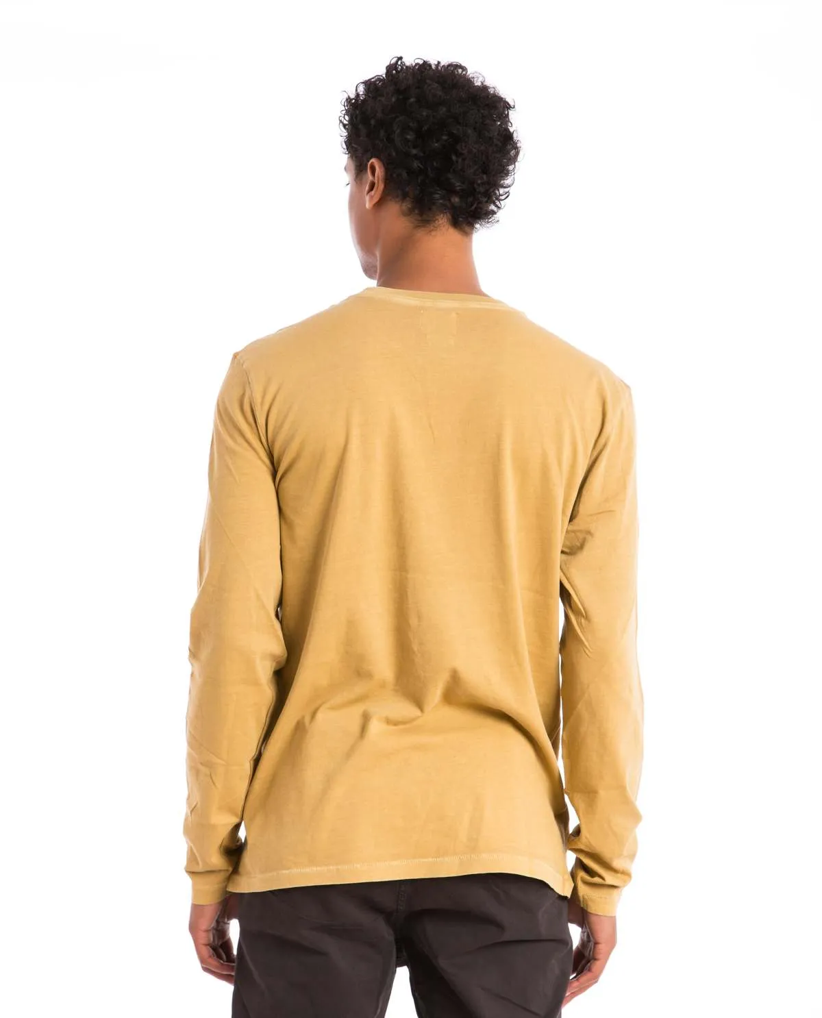 Crewneck Long Sleeve Tee - Tan