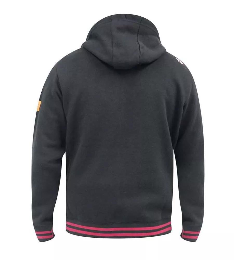 D555 Big Mens Full Zip Hoodie With Motorcycle Chest Print (PATRICK)