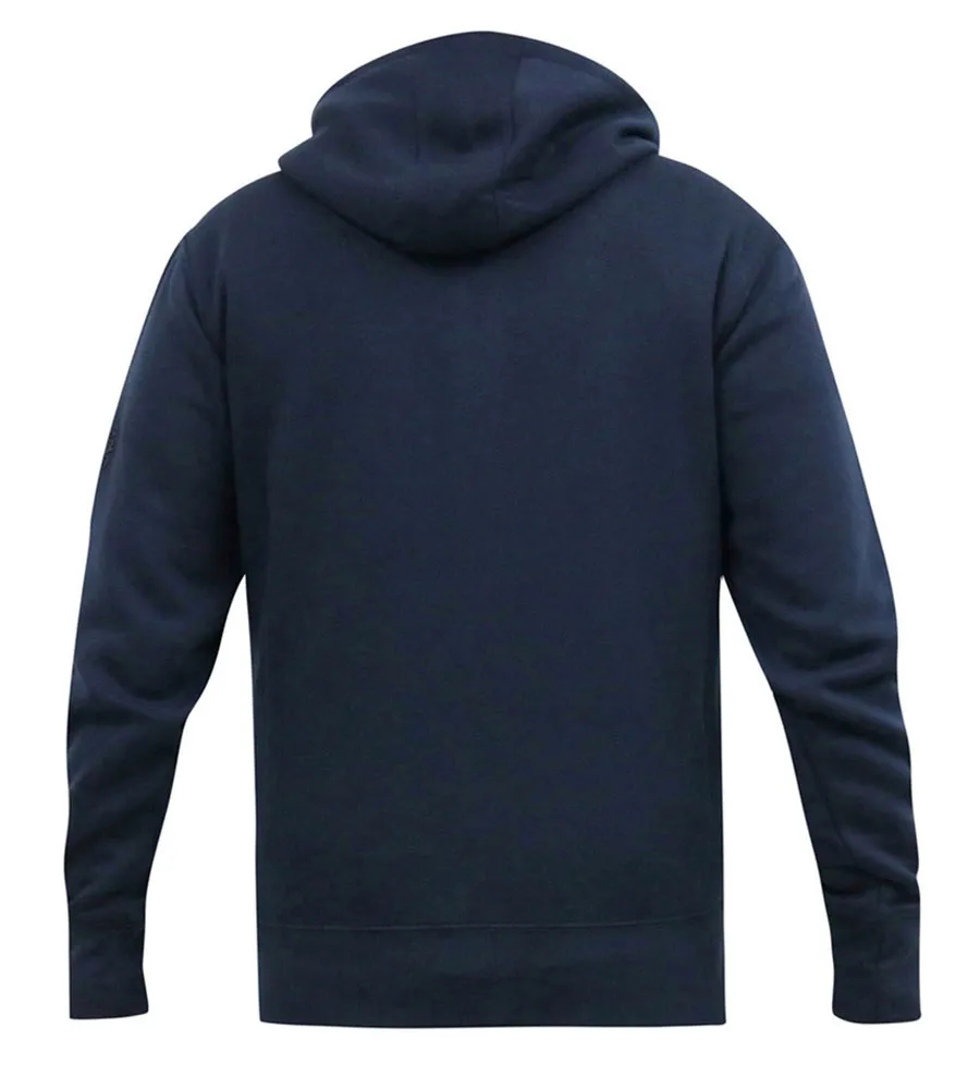 D555 Big Mens Navy Couture Hoodie With Reversed Zips (GABRIEL)