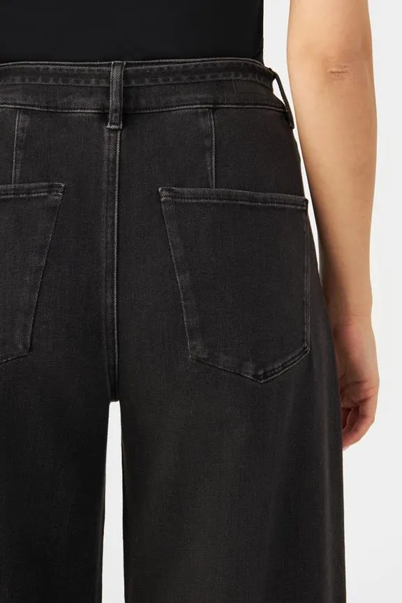 Dawn Jeans Cropped Wide Blink Black Denim