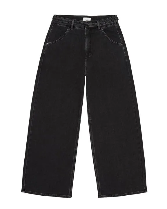 Dawn Jeans Cropped Wide Blink Black Denim