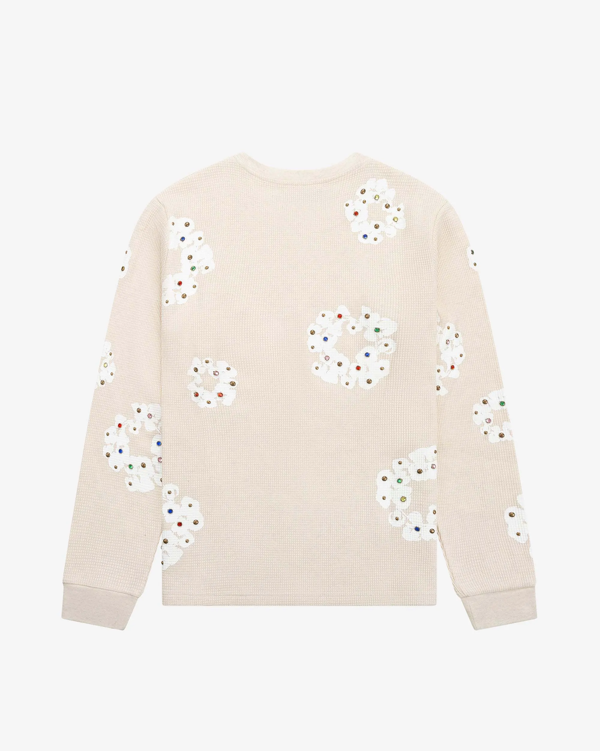 Denim Tears  |Crew Neck Flower Patterns Unisex Street Style Long Sleeves