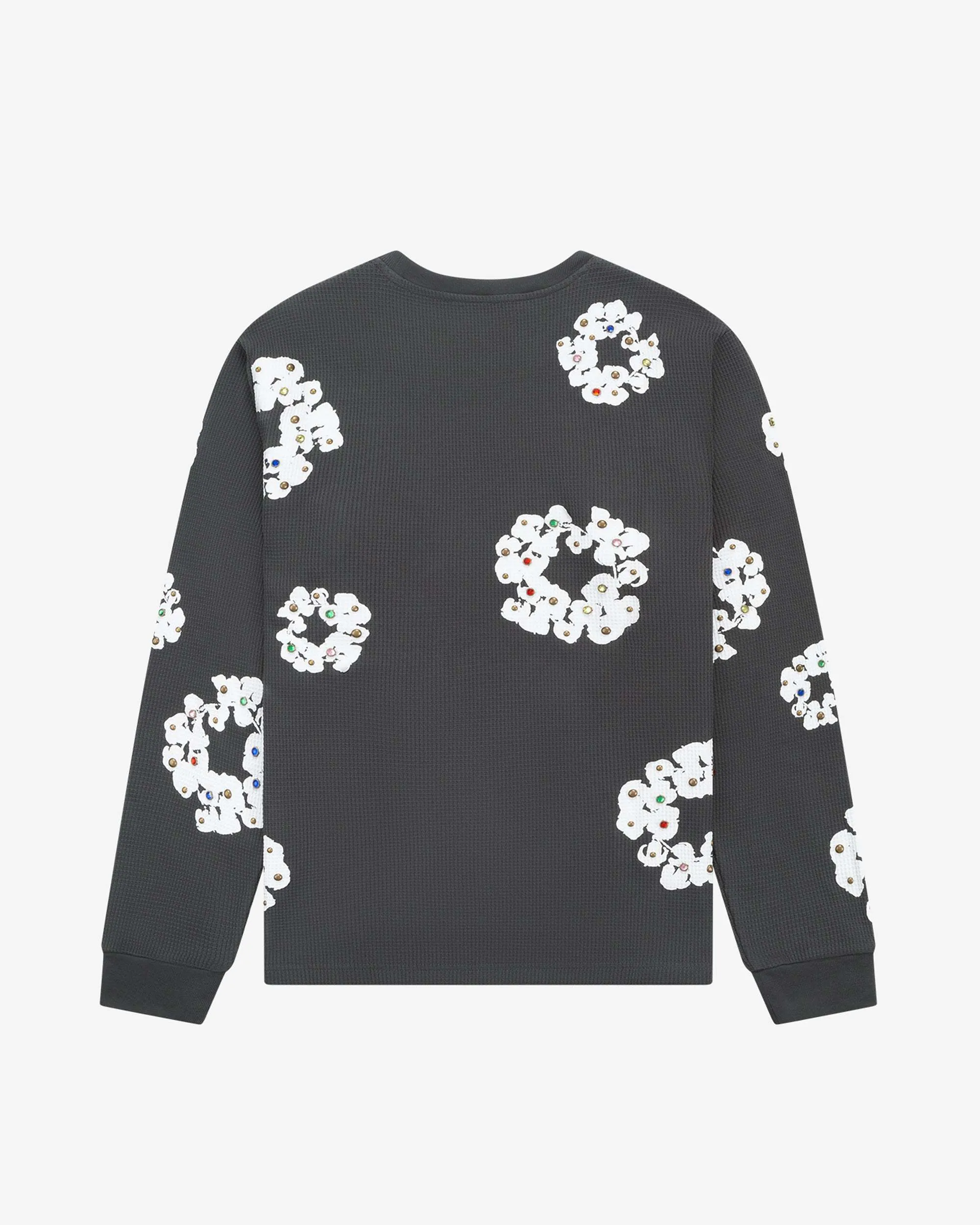 Denim Tears  |Crew Neck Flower Patterns Unisex Street Style Long Sleeves