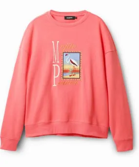 Desigual Flamingo embroidery sweatshirt