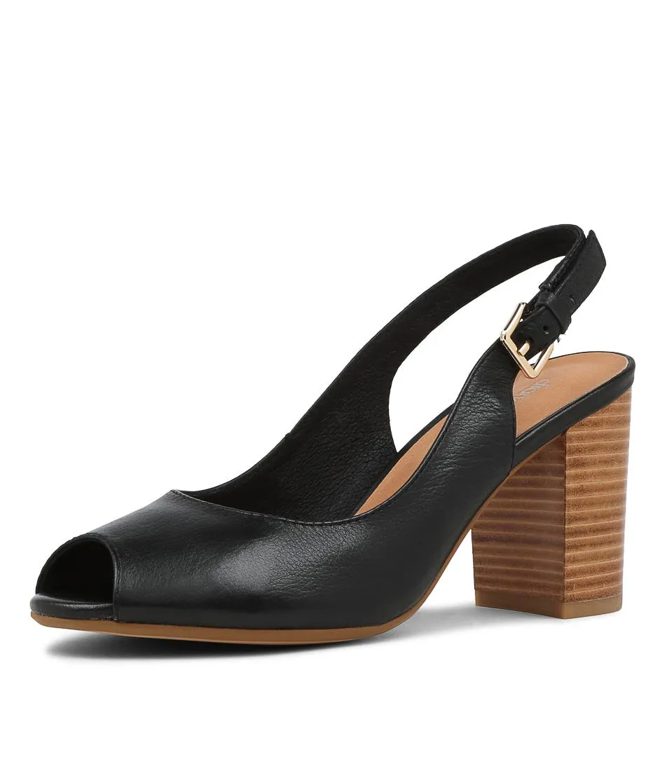 DIANA FERRARI Sahrina Black Leather Sandals Nh