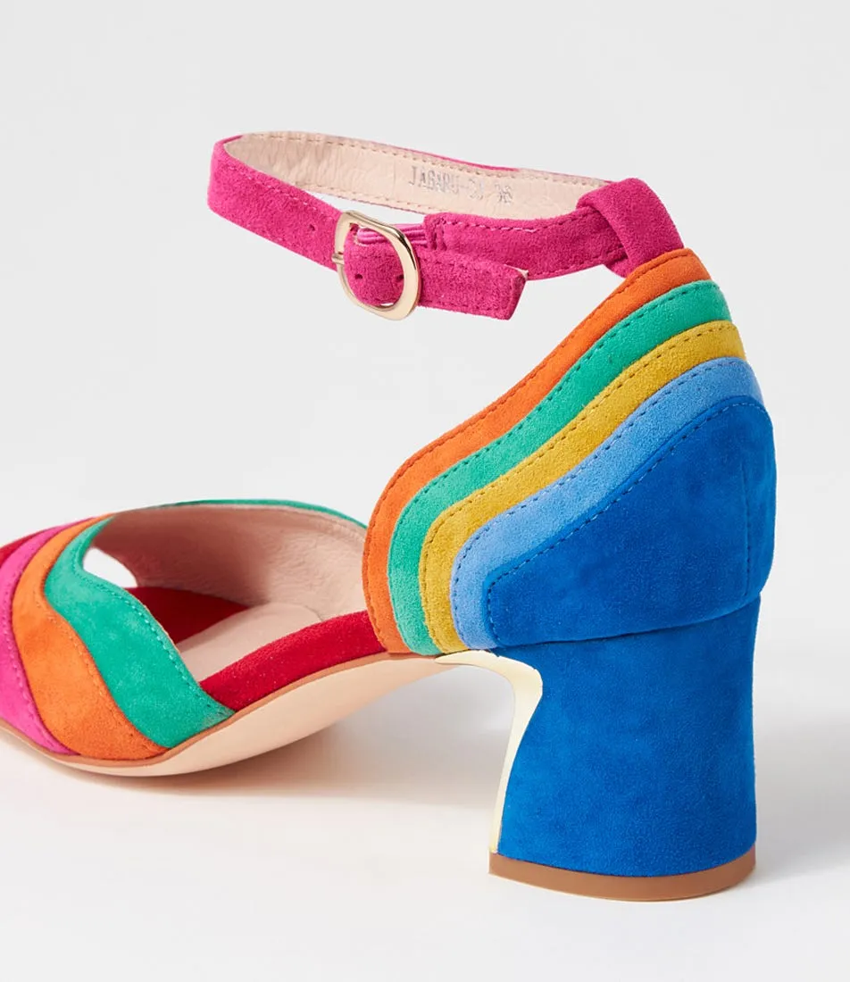 DJANGO & JULIETTE Jabaru New Bright Multi Suede Sandals