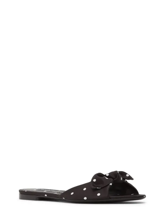 Dolce&Gabbana   10mm Bianca satin flat sandals 