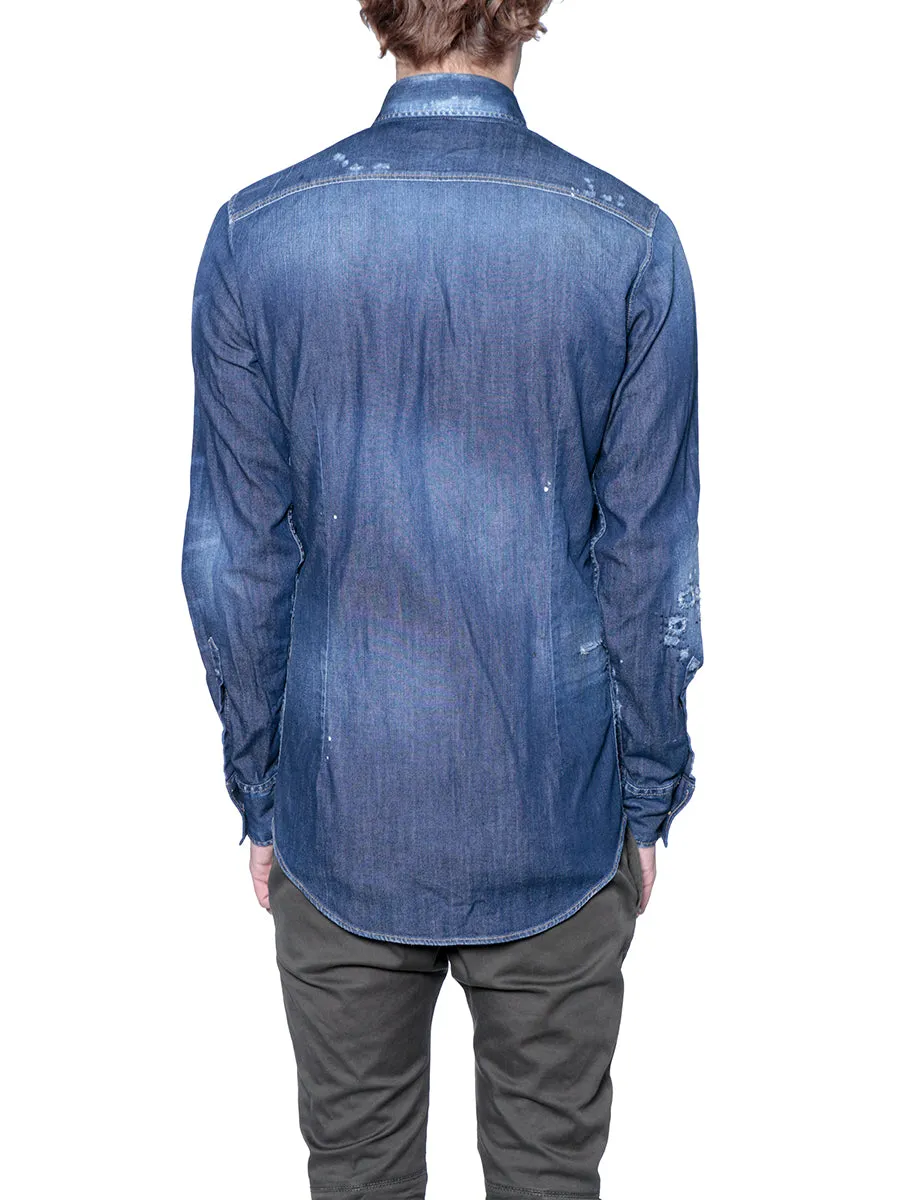 Dsquared2 Jabot Denim Shirt