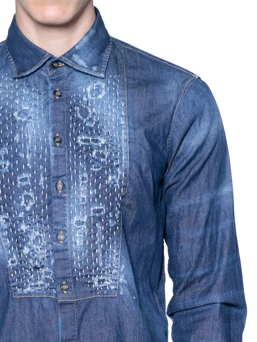 Dsquared2 Jabot Denim Shirt