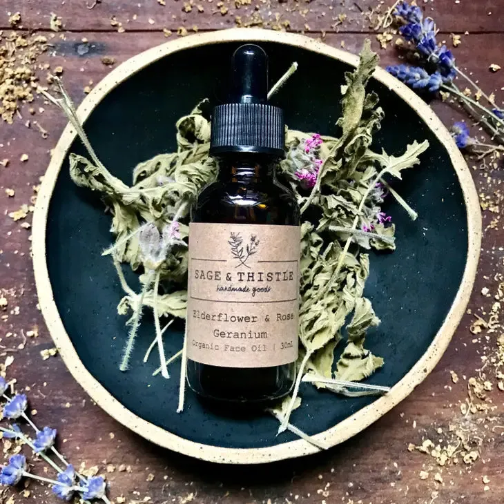 Elderflower & Rose Geranium Organic Face Oil