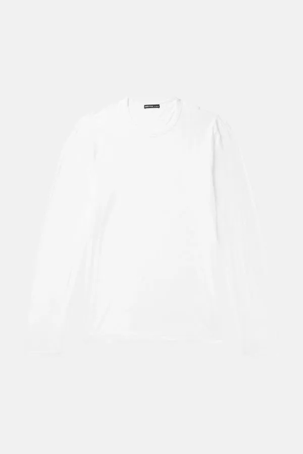 Elevated Lotus Jersey Long Sleeve Tee - White