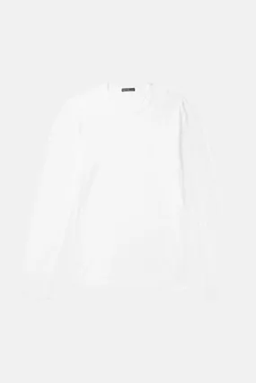 Elevated Lotus Jersey Long Sleeve Tee - White